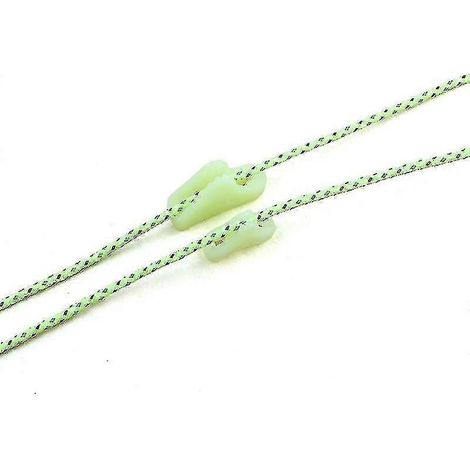 Lot de 20 boucles lumineuses pour corde de tente, boucle triangulaire fluorescente, film de sécurité, corde de tente en plastique grand format (1/5)