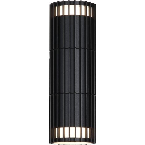 Searchlight Detroit Applique murale extérieure à éclairage indirect, noire, IP44, 2 x GU10 (1/5)
