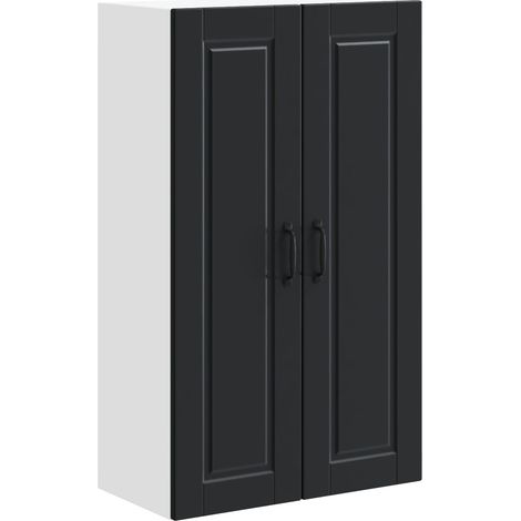 Maison Exclusive - Armadietto a muro PORTO Nero 60 x 31 x 100 cm Legno multistrato