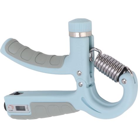 Appareil de musculation des avant-bras en forme de R, réglable et comptant, pour hommes et femmes, bleu clair, 5 à 60 kg (1/5)
