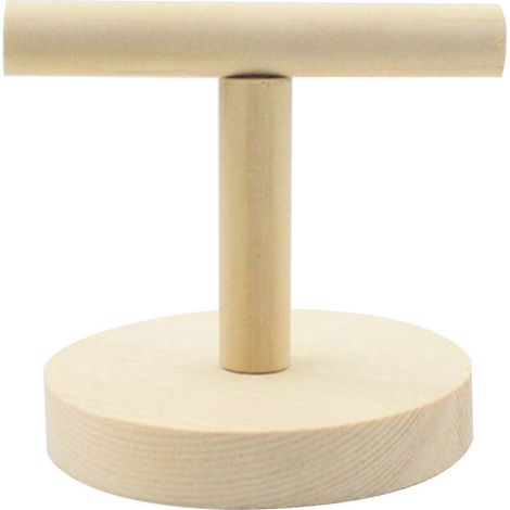 Perchoir en bois pour perroquet, support en T, plateforme de jeu, jouet d'entraînement pour oiseaux, nid pour cage de calopsitte (1/4)