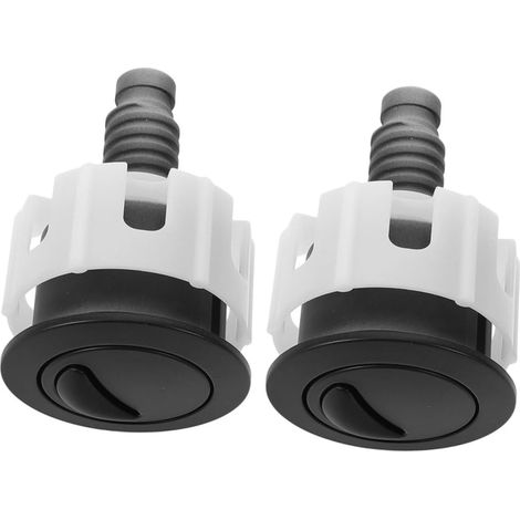 Bouton Double chasse d’eau Réglable Noir, 2 Pièces (1/5)