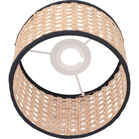 Universeller Lampenschirm aus gewebtem Rattan für Kronleuchter, Pendelleuchten oder Deckenleuchten E27/E14 (1/5)