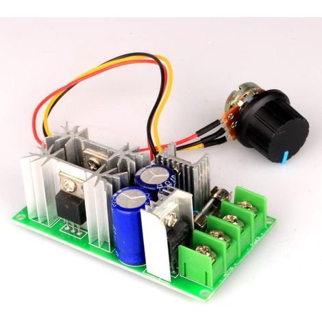Kit controller per motore CC 12V 24V 36V 48V/20A, modulo di azionamento ad alta potenza con velocità regolabile PWM, interruttore di controllo ultracompatto, dimmer LED (1/5)