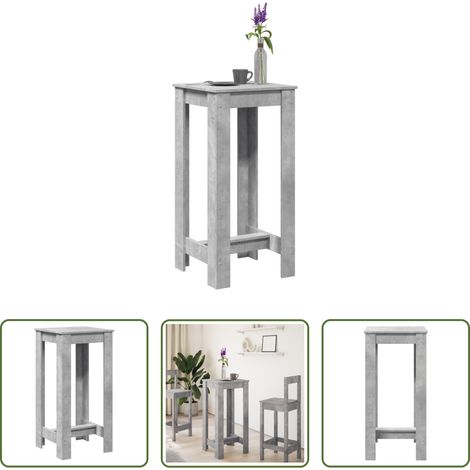 Bois d'ingénierie - Table de bar gris béton 51x50x103,5 cm bois d'ingénierie (1/5)