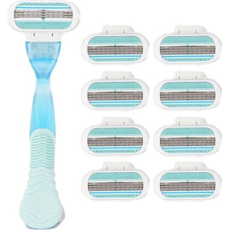 Tête De Rasoir De Rechange, Rasoir manuel pour femme à lames multicouches en acier inoxydable — Rasoir lavable (1/2)
