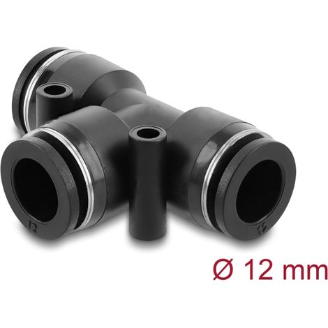 Pneumatik Steckverbinder 12 mm mit zwei Befestigungslöchern T-Form