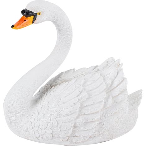 Toivize-Décoration Cygne Flottant - Petit Modèle Ailes Ouvertes - Résine Synthétique Blanche 19cm pour Jardin et Bassin (1/5)