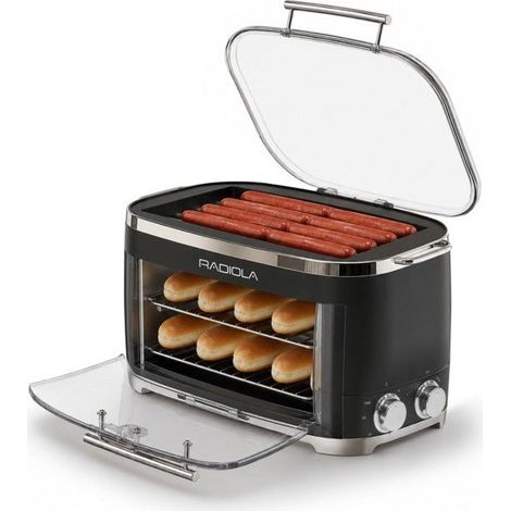 Radiola - Dogdog Black - Machine à Hot-dogs - 5 Rouleaux Chauffants - Chauffe-pain - 260 W (1/5)
