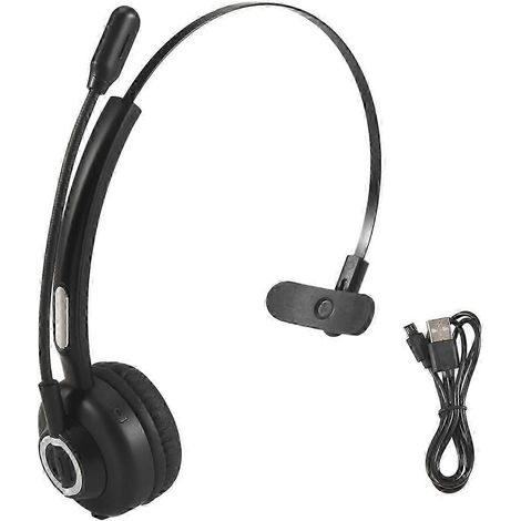 Casque Bluetooth avec microphone, casque sans fil supra-auriculaire, casque PC à réduction de bruit pour téléphone portable (1/3)