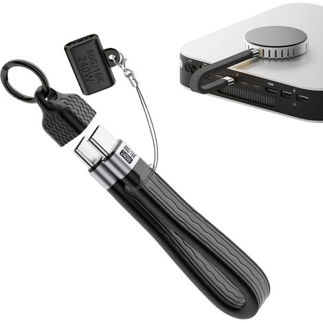 Adaptateur USB-C PD 240 W à charge rapide flexible Câble convertisseur mâle-femelle pour téléphone, voiture, tablette, ordinateur portable, bureau, voyage et affaires