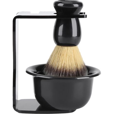 Ensemble de 3 bols et supports pour blaireau de rasage professionnel pour hommes