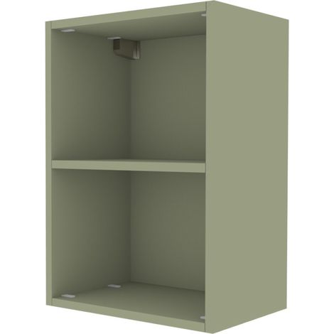 Libreria pensile moderna con schienale - Montaggio rapido cabineo - Salvia