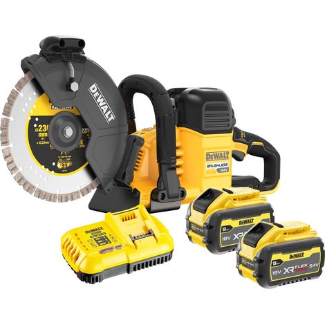 DeWALT DCS691X2 Akku Trennschleifer 54V / 9Ah - Ø 230 mm mit 2 Akkus & Ladegerät