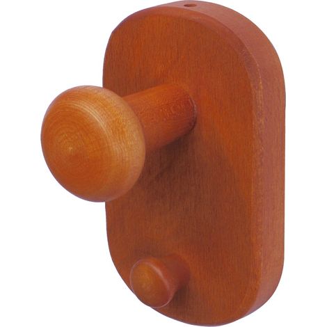 Home System R21470 Portabiti Appendiabiti in Legno a 1 Posizione, Ciliegio