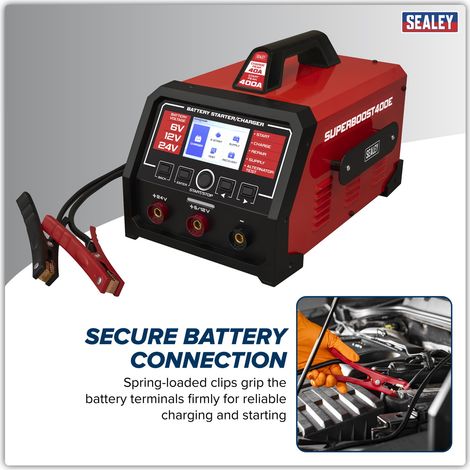 Sealey SUPERBOOST400E 6/12/24V Battery Starter/Charger 400A/230V (1/5)