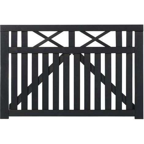 Plus Zauntor Vinesse 150 x 98 cm schwarz Holzzäune