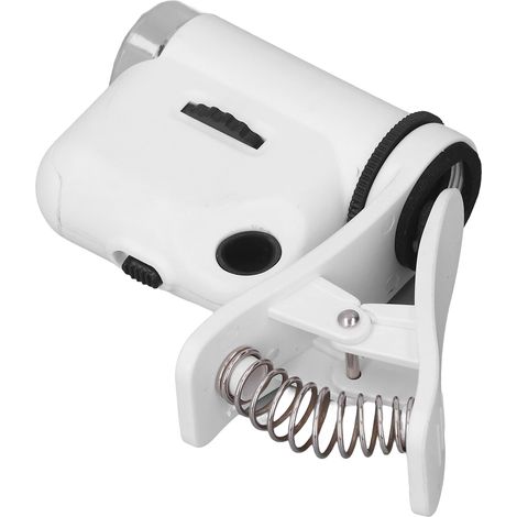 Loupe de poche portable 55X avec pince et éclairage LED pour expertise bijoux et réparation montre (1/5)