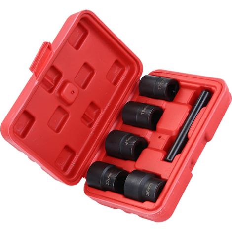 Extracteurs de Boulons Rouillés 6 Pièces en Acier au Vanadium Noir Outils Extraction de Noix, 17-26mm, Surface Oxydée Résistante à L’usure, Coffret (1/5)