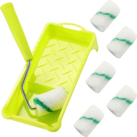 Lot de 6 petits rouleaux à peinture - Pour mur - En mousse - 5,8 cm - Mini rouleaux de peinture (1/5)