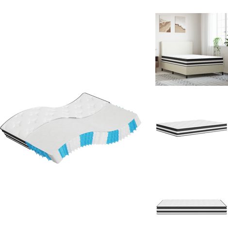 Matelas à ressorts ensachés moyen 140x200 cm - Matelas À Ressorts Ensachés - Matelas Double - Matelas Confort - Literie - Sommier (1/5)