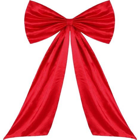 Noeud Papillon Noel - 30 x 50 cm - Rouge Noir Bleu Rose - Décoration Couronne Guirlande Arbre - Lot de 1 (1/5)
