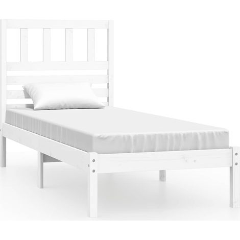 Maison Exclusive - Massivholzbett ohne Matratze Weiß 75x190 cm Ki (1/5)