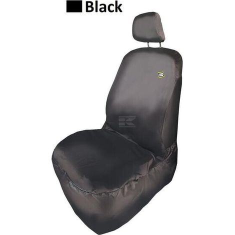 Funda de asiento pasajero negro reposacabezas por separado compatible con airbag apto para FordRanger HDD SC60581ABC (1/4)