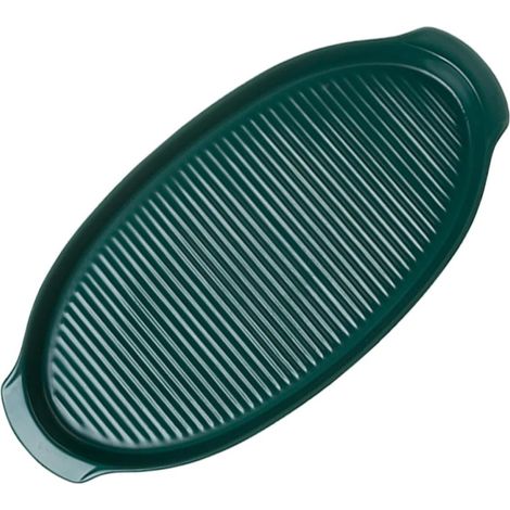 Grüne Auflaufform, leicht zu reinigen und fleckenabweisend, ovale Keramikform mit Doppelgriffen zum Backen und Servieren, elegant (1/5)