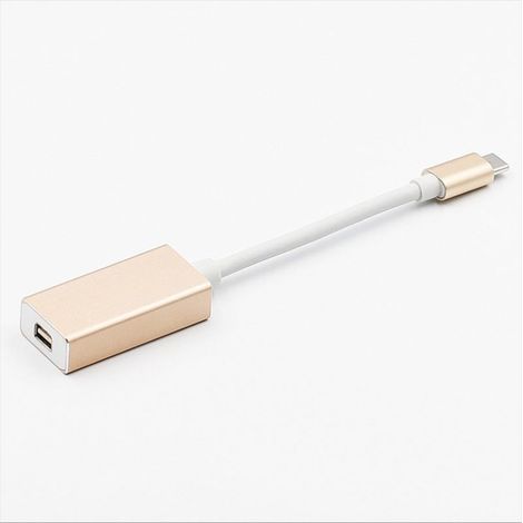 Adaptateur USB C vers Mini Displayport Type DP Convertisseur Compatible avec MacBook Pro Chromebook Dell XPS Convert to LED Cinema Or (1/5)