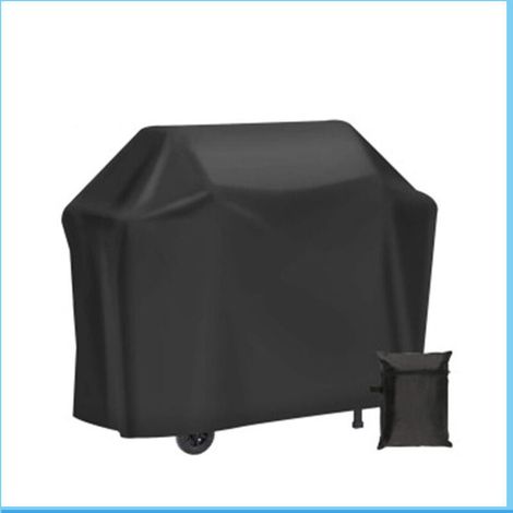 Grillabdeckung, robuste 210D Oxford-Plane, Schutz für Gasgrills, wind-, UV-, wasser-, feuchtigkeits- und staubdicht, 147 x 61 x 117 cm, Schwarz