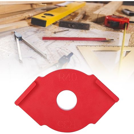 Gabarit d'angle arrondi, outil de coupe-bordures portatif pour machine à graver, outils de congé R35R40
