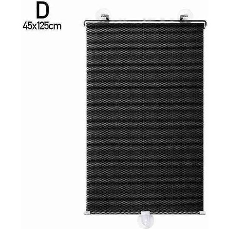 Pare-soleil rétractable pour voiture, protection solaire pour vitre avant, pare-soleil enroulable, rideaux, accessoires, couvre-pare-brise, store intérieur O7Y1FrontWindow 45x125CM (1/5)