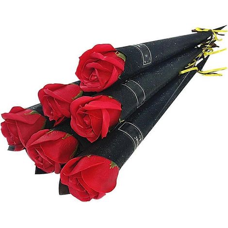 Lot de 10 roses artificielles coréennes en savon, cadeau de Saint-Valentin. (1/5)