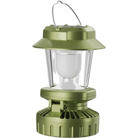 Taschenlampe – Solar-Camping-Laterne – USB-aufladbare Zeltlaterne mit Ventilator, wasserdichte faltbare LED, für Garten, Zelt, Wandern und Outdoor-Aktivitäten (1/5)
