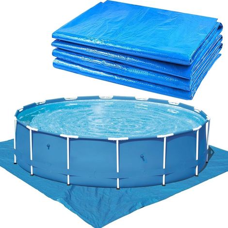 Tapis de Sol pour Piscine, Bâche de Sol Rectangulaire pour Piscines Encadrée, Imperméable Protection du Fond de Piscine pour Piscines gonflables (1/5)