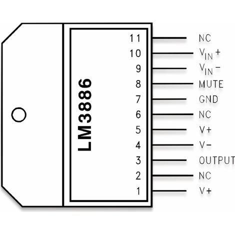 TEXAS INSTRUMENTS Amplificateur audio de puissance LM3886TF/NOPB
