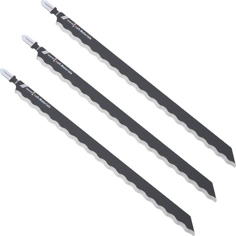 3 x Jigsaw Blades Compatible with T1013AWP Compatible with 2608667396 250mm for Soft Materials (1/5)