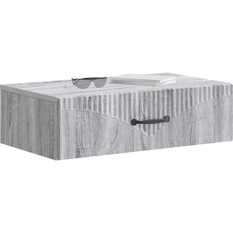 Maison Exclusive - Tavolino da Parete Laterale Grigio Sonoma 59 x 34,5 x 17 cm
