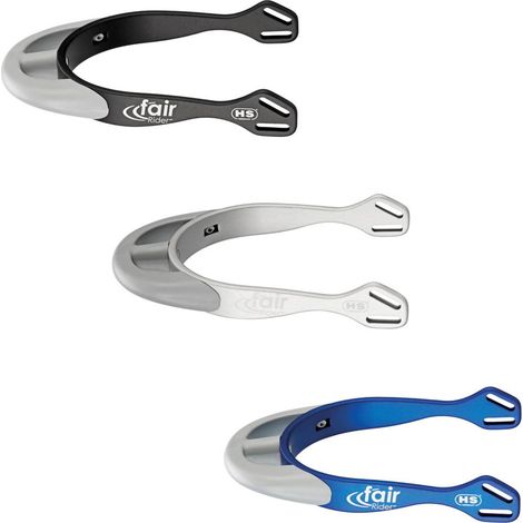 argento blu - FairRider Sporen mit 25 mm Rundbogen für empfindliche Pferde geeignet