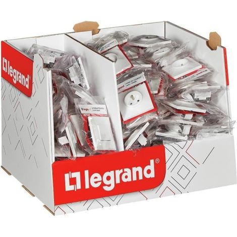 Legrand – Mini box 30 interrupteurs 10A et 60 prises 2P+T 16A – Boîtier de protection intérieur – Plastique durable – Montage rapide