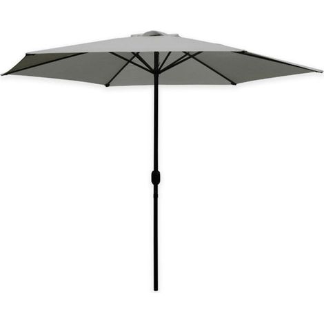 TrAdE Shop Traesio - Ombrellone Da Giardino Parasole Piscina Terrazza ø270x220cm Grigio Manovella 017059 - (1/4)