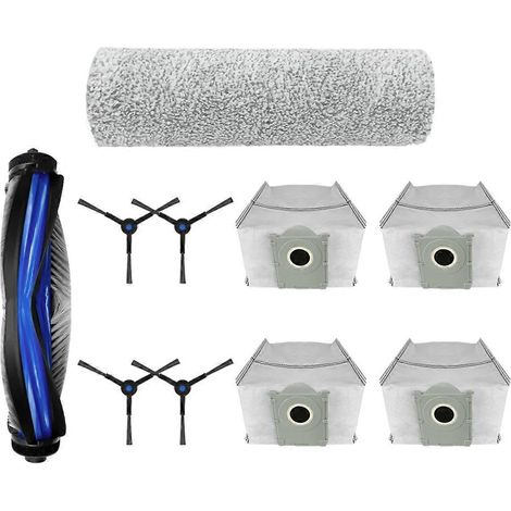 Pièces détachées pour aspirateur Debot X8 PRO OMNI / DEX56 : rouleau principal, brosse latérale, rouleau de nettoyage, lingette et sac à poussière (1/5)
