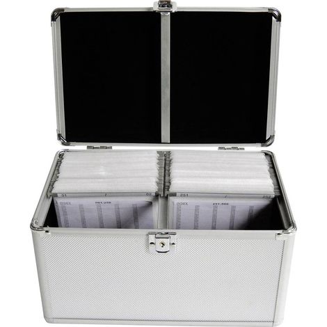 Valigetta per CD MediaRange 200 CD/DVD/Blu-ray Alluminio Argento 1 pz. (L x A x P) 30.1 x 18 x 19 cm BOX75 (1/4)