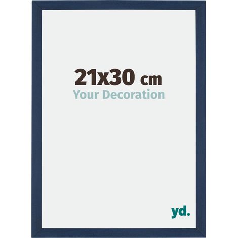 yd. - Cadre photo 21x30 - Bleu Fonce Patine - MDF - Mura