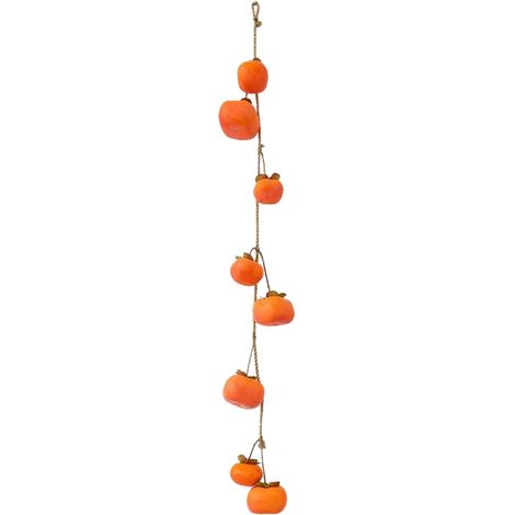 Guirlande Artificielle - Boule De Kaki En Mousse - Pour Décoration Murale Porte Fenêtre Cheminée - 75 Cm - 1 Pièce (1/5)