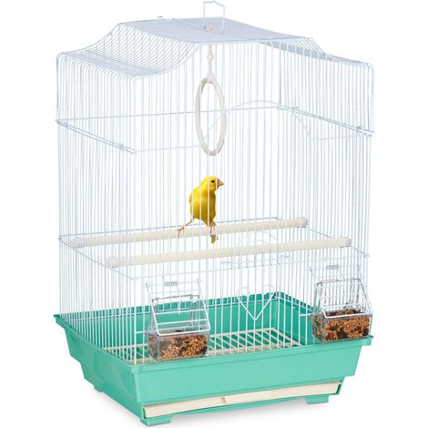 Cage à oiseaux avec perchoirs (1/5)