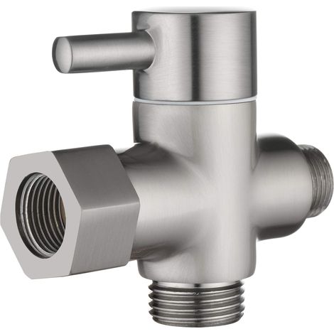 Gebürstetes Design, 3-Wege-Wasserverteilungssystem aus massivem Messing (3/8 Zoll) für Toilettenspülung