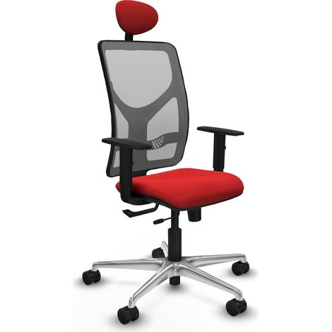 Sedia da ufficio piqueras y crespo Motilla rosso similpelle (1/2)