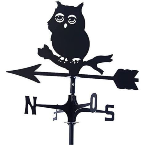 Girouette Petit Hibou Indicateur de Direction du Vent Pavillon de Grange Décoration de Jardin Indicateur de Direction de Cour